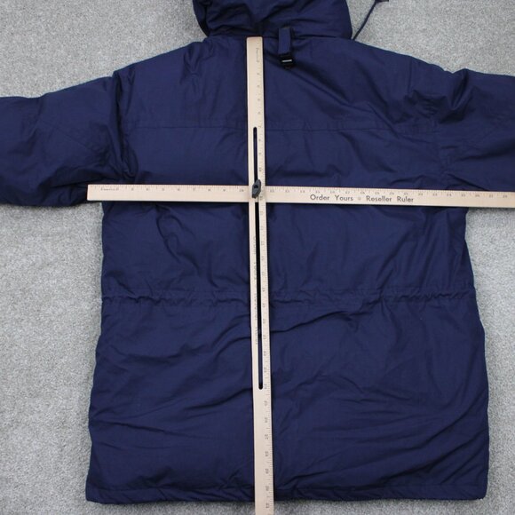 Vintage Triple Fat Goose Jacket Mens Large Blue Duck Down Parka Hip Hop 90s Y2K - Picture 14 of 16